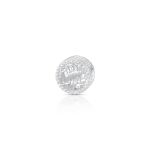 CHARM DE PRATA SIGNO REDONDO ESCORPIÃO COM 56 ZIRCONES CRAVEJADOS COM FURO 4.0MM DE DIÂMETRO 21665