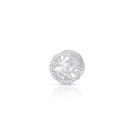 CHARM DE PRATA SIGNO REDONDO LEÃO COM 56 ZIRCONES CRAVEJADOS COM FURO 4.0MM DE DIÂMETRO 21673
