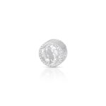 CHARM DE PRATA SIGNO REDONDO PEIXES COM 56 ZIRCONES CRAVEJADOS COM FURO 4.0MM DE DIÂMETRO 21675
