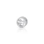 CHARM DE PRATA SIGNO REDONDO TOURO COM 56 ZIRCONES CRAVEJADOS COM FURO 4.0MM DE DIÂMETRO 21666