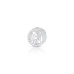 CHARM DE PRATA SIGNO REDONDO VIRGEM COM 56 ZIRCONES CRAVEJADOS COM FURO 4.0MM DE DIÂMETRO 21670
