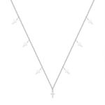 CHOCKER DE PRATA LISO CRUZES 17CM DE COMPRIMENTO + 5CM DE EXTENSOR 19122