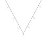 CHOCKER DE PRATA LISO ESTRELAS 17CM DE COMPRIMENTO + 5CM DE EXTENSOR 19119