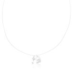 COLAR DE NYLON PONTO DE LUZ CHAVE DE CADEADO COM 8 ZIRCONES CRAVEJADOS 22187