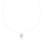 COLAR DE NYLON PONTO DE LUZ CORAÇÃO COM 25 ZIRCONES CRAVEJADOS 22185