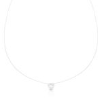 COLAR DE NYLON PONTO DE LUZ CORAÇÃO COM ZIRCONE PRINCIPAL 6 MM 22188