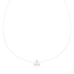 COLAR DE NYLON PONTO DE LUZ COROA 3 ZIRCONES 22181
