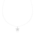 COLAR DE NYLON PONTO DE LUZ ESTRELA COM 6 ZIRCONES CRAVEJADOS 19551