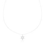 COLAR DE NYLON PONTO DE LUZ ESTRELA DE DAVI COM 18 ZIRCONES CRAVEJADOS 19572