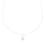 COLAR DE NYLON PONTO DE LUZ MENINA COM 3 ZIRCONES CRAVEJADOS 18928