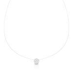 COLAR DE NYLON PONTO DE LUZ REDONDO COM 7 ZIRCONES CRAVEJADOS 18924