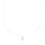 COLAR DE NYLON PONTO DE LUZ REDONDO COM ZIRCONE PRINCIPAL 4 MM CRAVEJADO 18917