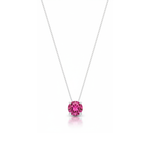 COLAR DE PRATA CRISTAL TURMALINA ROSA