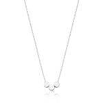 COLAR DE PRATA LISO 42cm + 5cm DE EXTENSOR 3 CÍRCULOS 22094