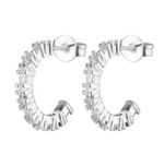 MEIA ARGOLA DE PRATA PINO CZ 18004