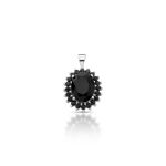 PINGENTE CRISTAL OVAL 51 ONIX