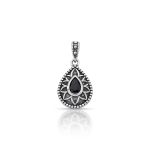 PINGENTE DE PRATA BALI GOTA COM 1 ZIRCONE CRAVEJADO 21067