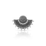 PINGENTE DE PRATA BALI LEQUE COM 40 ZIRCONES CRAVEJADOS 21338