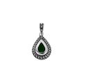 PINGENTE DE PRATA BALI SOLITÁRIO COM CRISTAL 6 X 8 MM 21088