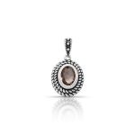 PINGENTE DE PRATA BALI SOLITÁRIO COM CRISTAL 6 X 8 MM 21091