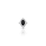 PINGENTE DE PRATA CRISTAL LOSANGO 13 PEDRAS