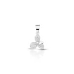 PINGENTE DE PRATA PAVE FLOR COM 42 ZIRCONES CRAVEJADOS 22117