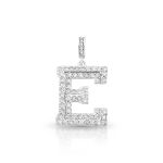 PINGENTE DE PRATA PAVE LETRA GRANDE E COM 69 ZIRCONES CRAVEJADOS 21619