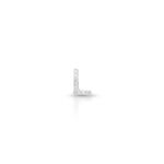 PINGENTE DE PRATA PAVE LETRA PEQUENA L 8 MM COM 9 ZIRCONES CRAVEJADOS 19405