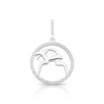 PINGENTE DE PRATA PAVE SIGNO ÁRIES COM 49 ZIRCONES CRAVEJADOS 21230