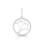 PINGENTE DE PRATA PAVE SIGNO SAGITÁRIO COM 49 ZIRCONES CRAVEJADOS 21249