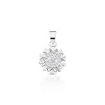 PINGENTE DE PRATA PAVE SOL COM 37 ZIRCONES CRAVEJADOS 20747