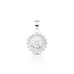 PINGENTE DE PRATA PAVE SOL COM 37 ZIRCONES CRAVEJADOS 20749