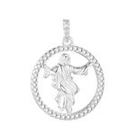 PINGENTE DE PRATA RELIGIOSO CRISTO 49 ZIRCONES