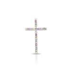 PINGENTE DE PRATA RELIGIOSO CRUZ COM 87 ZIRCONES CRAVEJADOS 22069