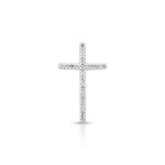 PINGENTE DE PRATA RELIGIOSO CRUZ COM 87 ZIRCONES CRAVEJADOS 22069