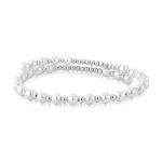 PULSEIRA DE PRATA ARO PÉROLAS 18310