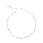 PULSEIRA DE PRATA LISO CORAÇÕES 17CM DE COMPRIMENTO + 5CM DE EXTENSOR 21302