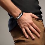 PULSEIRA MASCULINA OLHO DE TIGRE ACO 21804