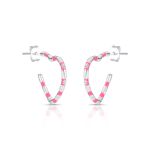 ARGOLA ESMALTADO CORACAO 8 ZIRCONES
