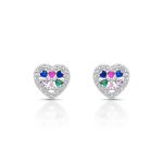 BRINCO DE PRATA CRISTAL CORACAO 52 ZIRCONES