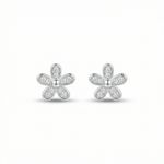 BRINCO DE PRATA PAVE FLOR GRD 500964