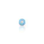PINGENTE ESMALTADO AZUL REDONDO COM 1 ZIRCONE