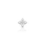 PINGENTE ESMALTADO BRANCO FLOR COM 5 ZIRCONES