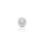 PINGENTE ESMALTADO BRANCO REDONDO COM 15 ZIRCONES