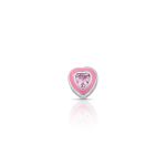 PINGENTE ESMALTADO ROSA CORACAO COM 1 ZIRCONES