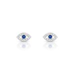 BRINCO DE PRATA OLHO GREGO COM 30 ZIRCONES CRAVEJADOS 22127