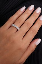 ANEL DE PRATA PAVE CRAVEJADO COM ZIRCÔNIAS DE 3,5 MM 500980