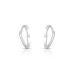 ARGOLA DE PRATA CORAÇÃO 1.6 CM GRANDE DO TRIO LISA 21002