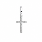 PINGENTE DE PRATA CLICK RELIGIOSO CRUZ PAVE 501502