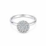 ANEL DE PRATA PAVE REDONDOD 501079